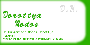 dorottya modos business card